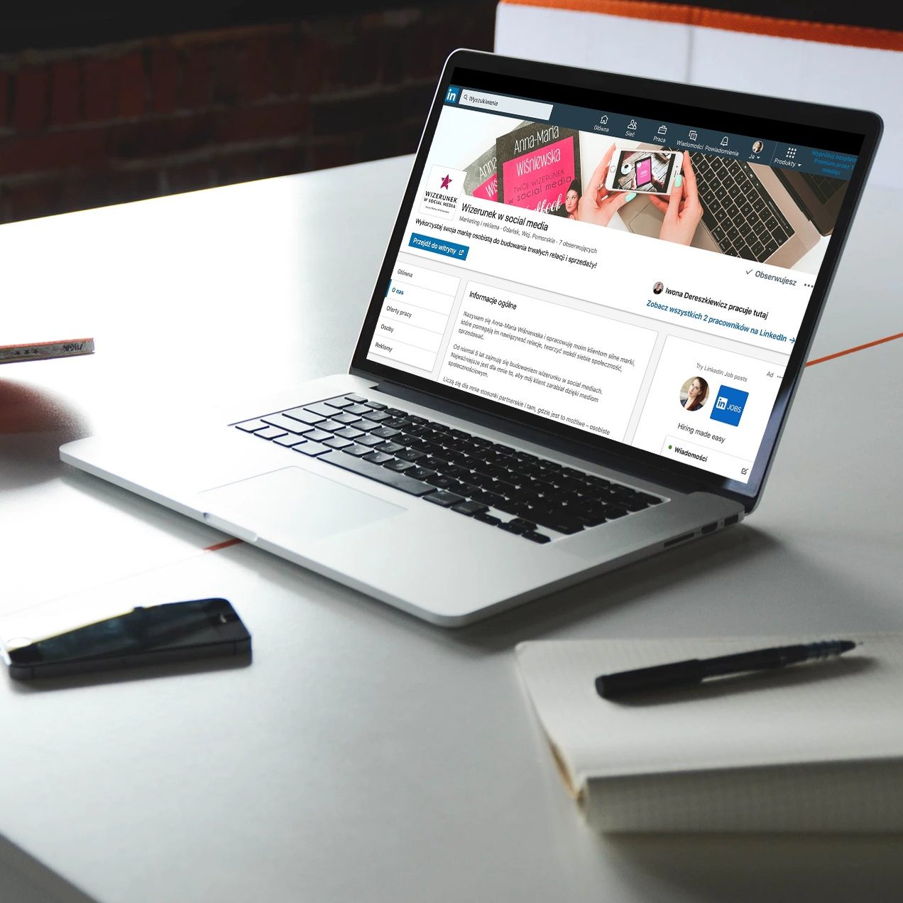 Założenie profilu firmy na LinkedIn 1 profil firmowy linkedin