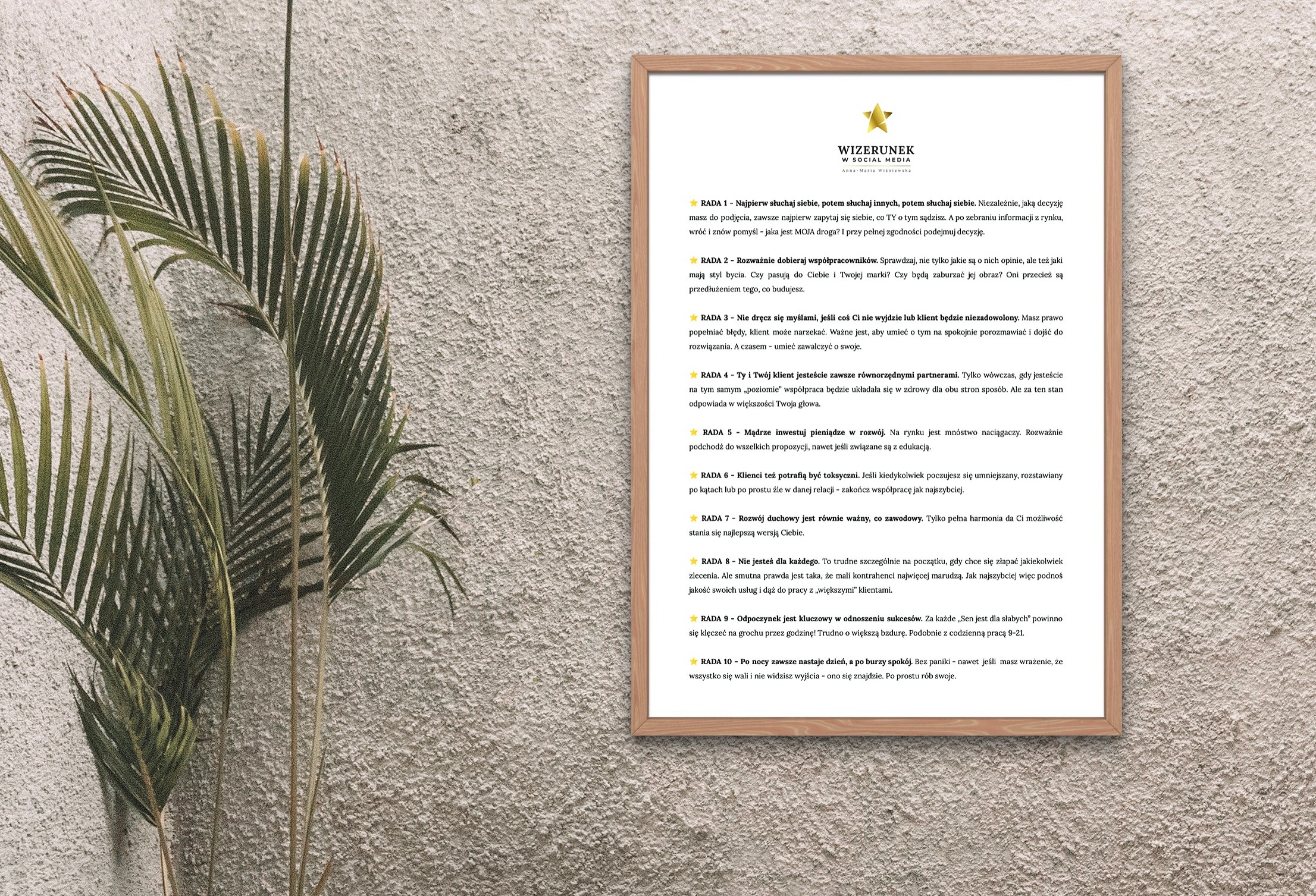 Plakat: 10 rad, jak prowadzić działalność w zdrowy sposób 3 10 rad na otwarcie biznesu Anna Maria Wisniewska
