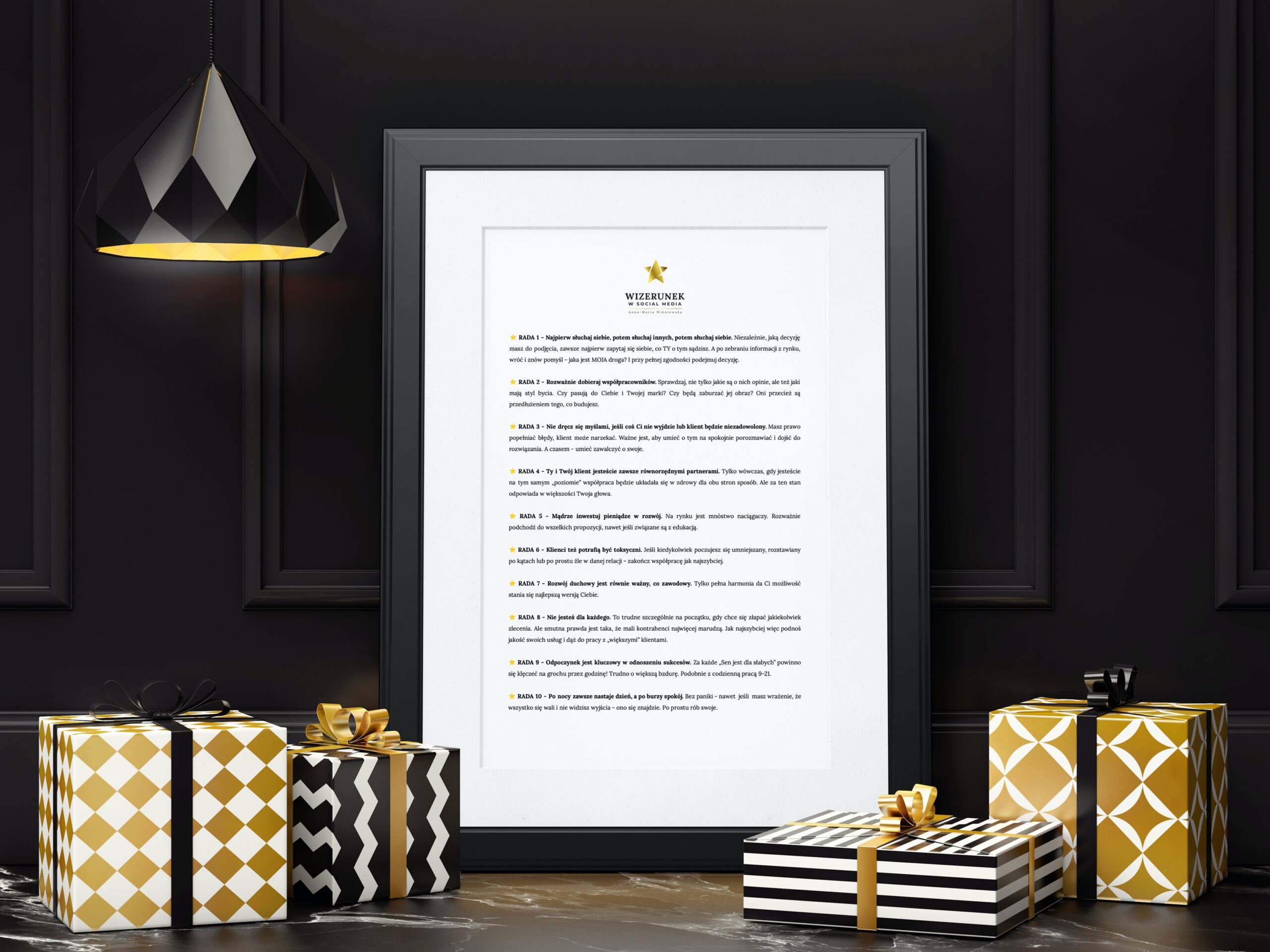 Plakat: 10 rad, jak prowadzić działalność w zdrowy sposób 1 10 rad na otwarcie biznesu Anna Maria Wisniewska