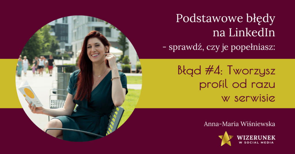 Tworzysz profil od razu w serwisie Anna-Maria Wiśniewska